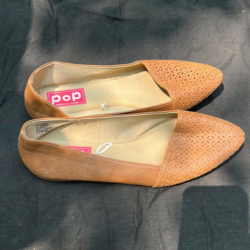 Women’s camel colored flats